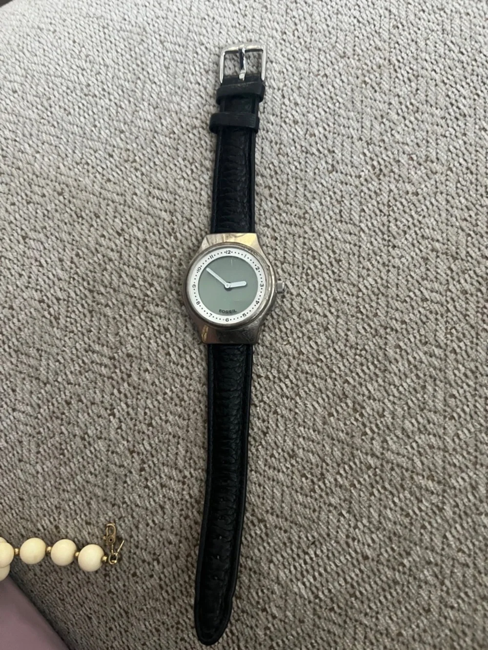 Fossil Analog Watch Black Buckle Band Water Resistant 165 FT